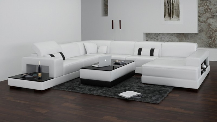 Luksusowe Kanapy Skóra Nowa Sofa Siedziba Narożnik Ustawić Podkładkę Narożnik Couch Design Couch