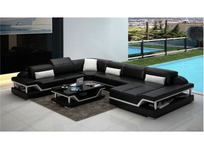 Designerska Sofa Kanapa Narożnikowa kanapa z Stołek Podkładka Ustawić Żywy krajobraz Kształt U