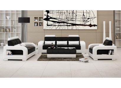 Sofa skórzana Zestawy kanapowe Siedziba Podkładka Sofa Chouch Ustawić 3+2+1 Skóra Materiał