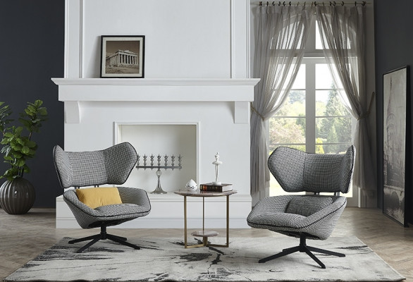 Lounge Luxury TV Club Podkładka miejsce siedzące Design Fotel Couch Sofa Relaks Materiał