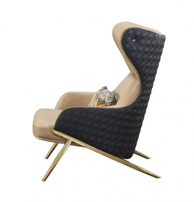 Fotel Relaks Skóra Lounge Club Podkładka Design Couch Sofa miejsce do siedzenia Luxury Beige Nowość