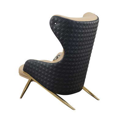 Fotel Relaks Skóra Lounge Club Podkładka Design Couch Sofa miejsce do siedzenia Luxury Beige Nowość