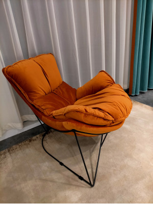 Luksusowe Krzesło Podkładka Cocktail Relaks Lounge Club Krzesła Meble Design Fotel Orange
