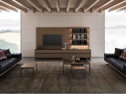 Meble Drewniane do Salonu Luksusowa Jednostka ścienna Nowoczesny Design Meble Nowe