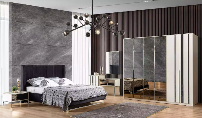 Szafa Luksusowa Sypialnia Drewno Szafa Szklana Szafka Meble Design