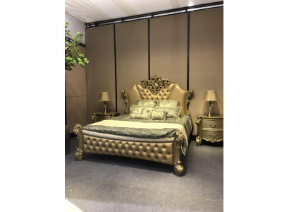Łóżko Design Podwójne łóżko luksusowe Classic Baroque Chesterfield 184x214cm nowość