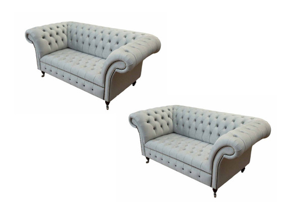 Chesterfield Zestaw sofowy Design Luksusowa Podkładka Sofa Kanapa Siedziba Ustawić