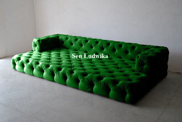 Design Chesterfield Zestaw sofowy Big xxl Sofa 5-miejsce siedzące Couch Podkładka Sofy