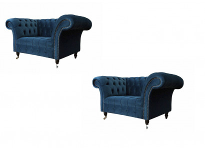 Fotel Chesterfield Meble Zestaw 2x zestaw jednoosobowy luksusowe kanapy Fotel 2 sztuki.