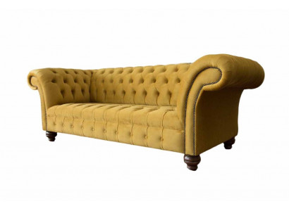 Chesterfield 3 miejsce siedzące Designerska Sofa Kanapa Tapicerka Sofy Kanapy Materiał