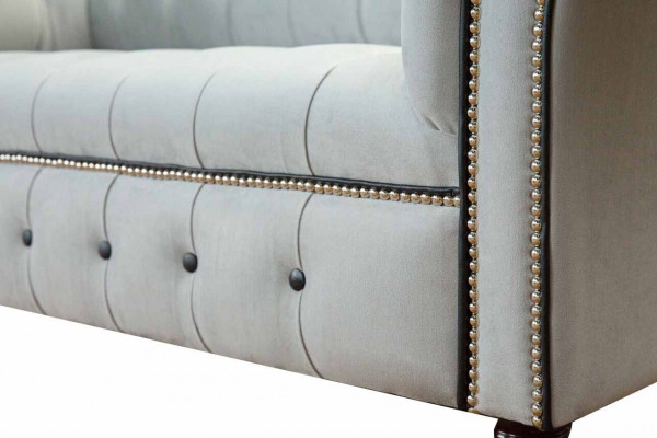 Chesterfield Sofa 2 miejsce do siedzenia Sofa Podkładka Sofas Design Luxury Sofas Grey