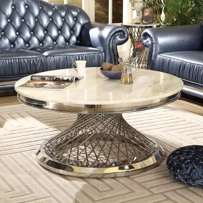 stolik kawowy Design Living Room Luxury Stal zagrożenia Okrągłe Stoliki boczne Meble