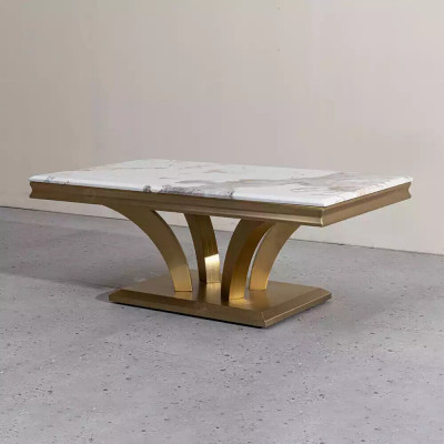 stolik kawowy Design Living Room Luxury Stoliki do kawy stoły Meble Gold 115x70