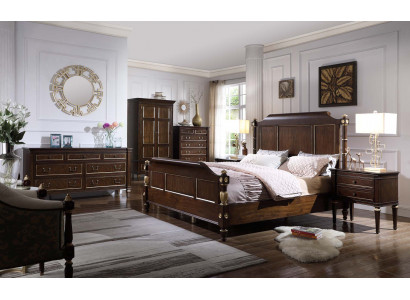 Łóżko 2x Stolik nocny Kredens Komplet Sypialnia Meble Zestaw 4szt. Nowość