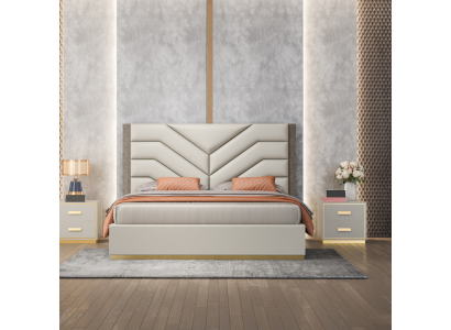 Łóżko Design Luksusowe podwójne łóżko 180x200cm Sleep Pokój Modern New