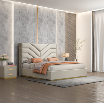 Łóżko Design Luksusowe podwójne łóżko 180x200cm Sleep Pokój Modern New