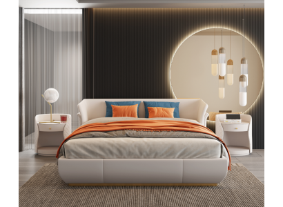 Łóżko Podkładka Design Luksusowe łóżko podwójne Sleep Pokój 180x200cm Nowość