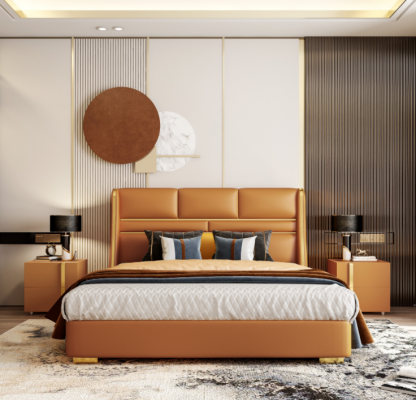 Podwójne łóżko Sypialnia Łóżko Luxury Meble Double Hotel Meble 180x200