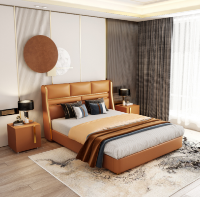 Podwójne łóżko Sypialnia Łóżko Luxury Meble Double Hotel Meble 180x200