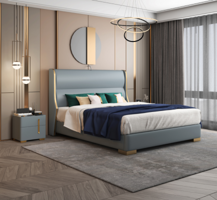 łóżko podwójne Pokój Drewno 180x200cm Łóżko Podkładka design Luxury