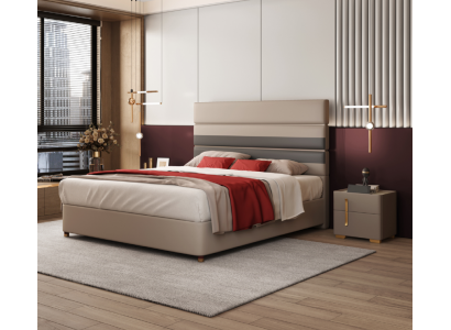 Nowoczesny design Łóżko 180x200 sztuczna skóra łóżko podwójne spanie Pokój Hotel