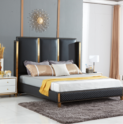 Łóżko Podkładka Design Luksusowe podwójne łóżko hotelowe Małżeństwo Sleep Pokój 180x200cm