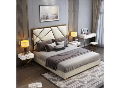 Łóżko Podkładka Design Luksusowe podwójne łóżko hotelowe Sleep Pokój 180x200cm