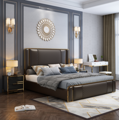 Łóżko Podwójne łóżko Meble Umeblowanie Sypialnia Luxury Design