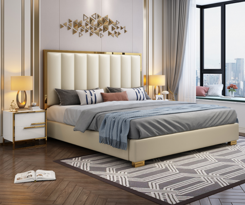 Łóżko Podkładka Design Luksusowe podwójne łóżko hotelowe 180x200cm Sleep Pokój