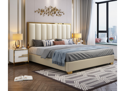 Łóżko Podkładka Design Luksusowe podwójne łóżko hotelowe 180x200cm Sleep Pokój
