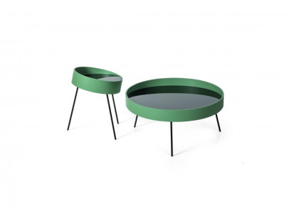 2x stolik kawowy Okrągłe z Design Living Room Nowy zielony styl Kolor Meble