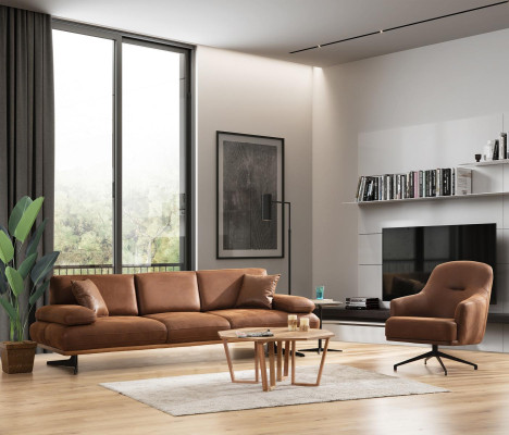 Zestaw do salonu 2-częściowa nowoczesna sofa czteroosobowa luksusowa Fotel Zestaw sofowy