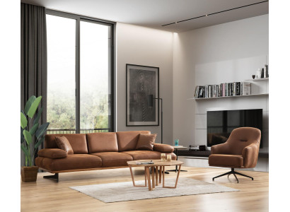 Zestaw do salonu 2-częściowa nowoczesna sofa czteroosobowa luksusowa Fotel Zestaw sofowy