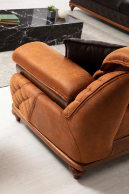 Salon kompletny 3-częściowy nowoczesny 2x sofa trzyosobowa kanapa luksusowy fotel nowy
