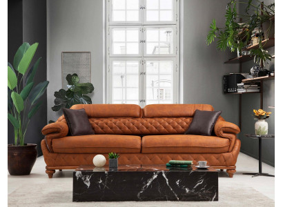 Sofa Trzyosobowa Kanapa Salon Sofy Tapicerowane Nowoczesny Design Luksusowe Meble