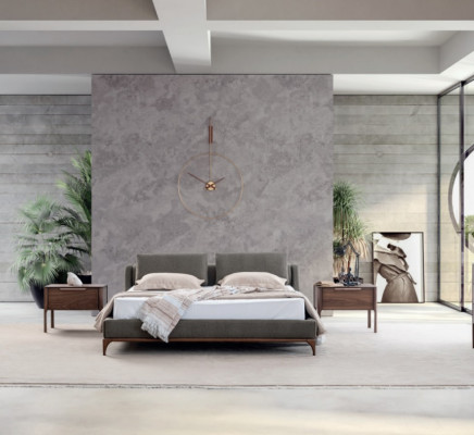 Nowoczesny design Zestaw Sypialnia 3-częściowy Łóżko 2x Stolik nocny 180x200