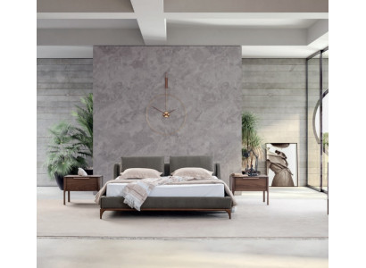 Nowoczesny design Zestaw Sypialnia 3-częściowy Łóżko 2x Stolik nocny 180x200