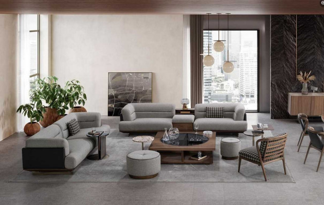 Luksusowy zestaw wypoczynkowy z Fotel nowoczesny design Zestaw sofowy 6 sztuk
