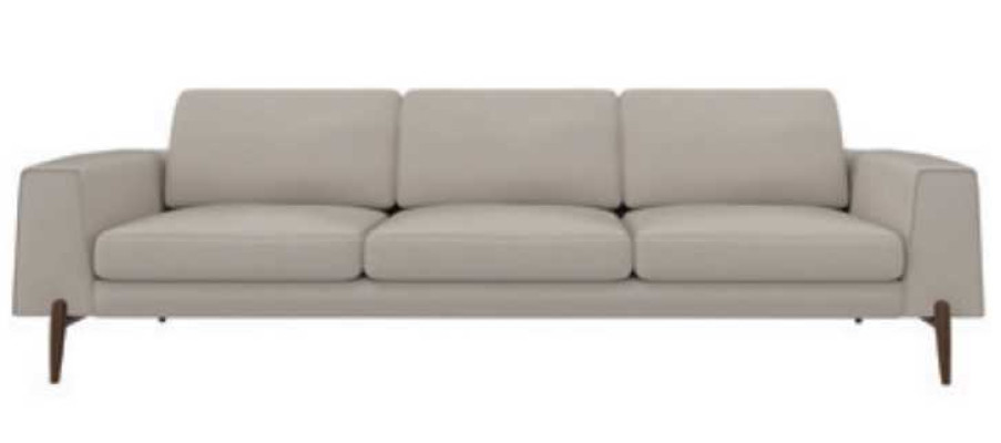 Luksusowa Sofa Szara Kolor Salon Podkładka Włókienniczy Trzyosobowa Kanapa Kanapy