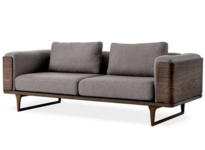 Luksusowa Sofa Szara Kolor Salon Podkładka Włókienniczy Kanapa Trzyosobowa 225x90