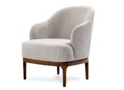 Luksusowy Fotel do Salonu Szary Kolor Design Lounge Club Meble Jednomiejscowe