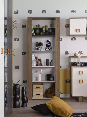 Biurko Dziecięce Biurko Półka na książkę Drewno Brązowy Zestaw 3-częściowy Fotel