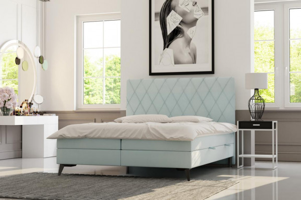 Sypialnia Łóżko Luxury Meble Podkładka Materiał Nowoczesny Design Łóżko Box Spring