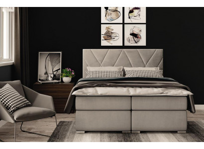 Luksusowa Sypialnia Łóżko Podkładka Materiał Design Podwójne łóżko Meble box łóżko z materacem sprężynowym