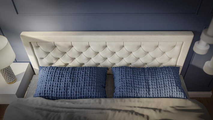 Sypialnia Łóżko Luxury Meble Style Modern Box Bed Design Podwójne łóżko