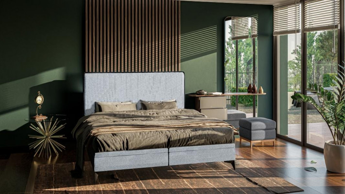 Łóżko Nowoczesne Podwójne łóżko Designer Sypialnia Podkładka Materiał Meble łóżka