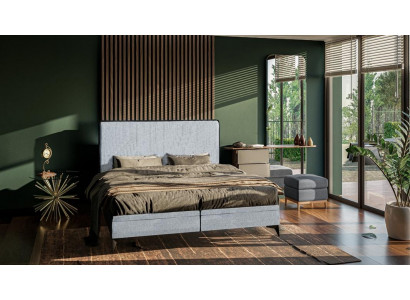Łóżko Nowoczesne Podwójne łóżko Designer Sypialnia Podkładka Materiał Meble łóżka