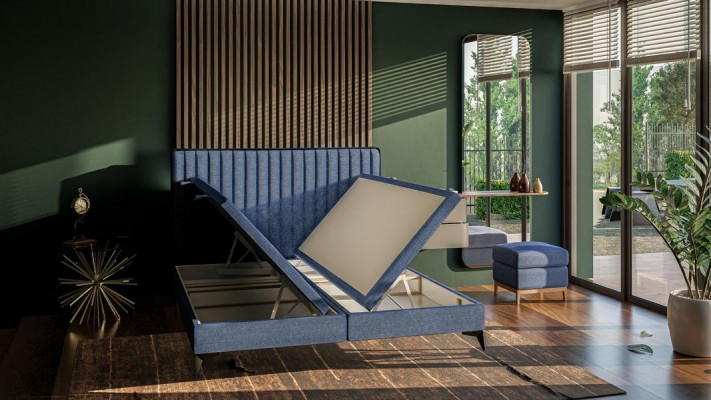 Łóżko Nowoczesne Podwójne łóżko Designer Sypialnia Podkładka Materiał Meble łóżka