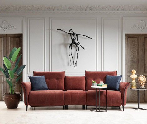 Designerska Sofa do Salonu Nowa Tapicerowana Sofa Czteroosobowa Kanapa Nowoczesne Meble