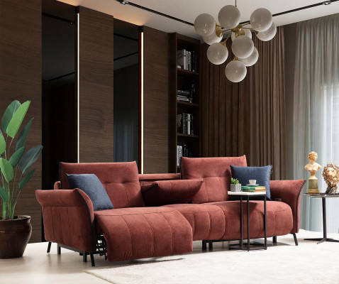 Designerska Sofa do Salonu Nowa Tapicerowana Sofa Czteroosobowa Kanapa Nowoczesne Meble